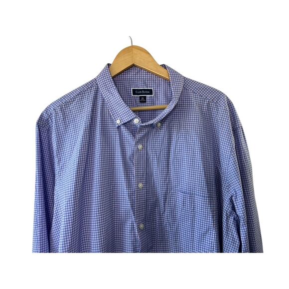 Club Room Pink & Blue Check Print Long Sleeve Button Down Shirt Men's 3XL New - Picture 5 of 7